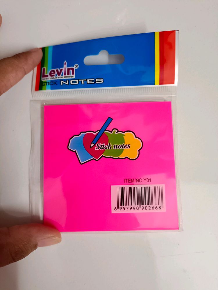 Pink Transparent Sticky Notes