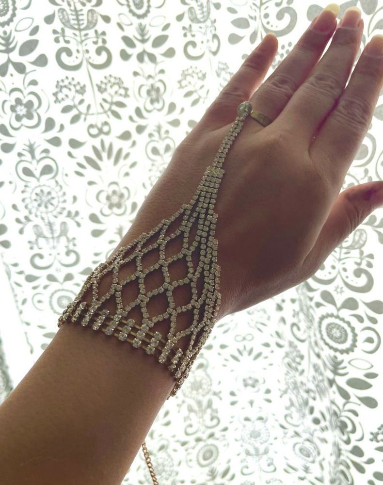 AD Diamond Hand Bracelet