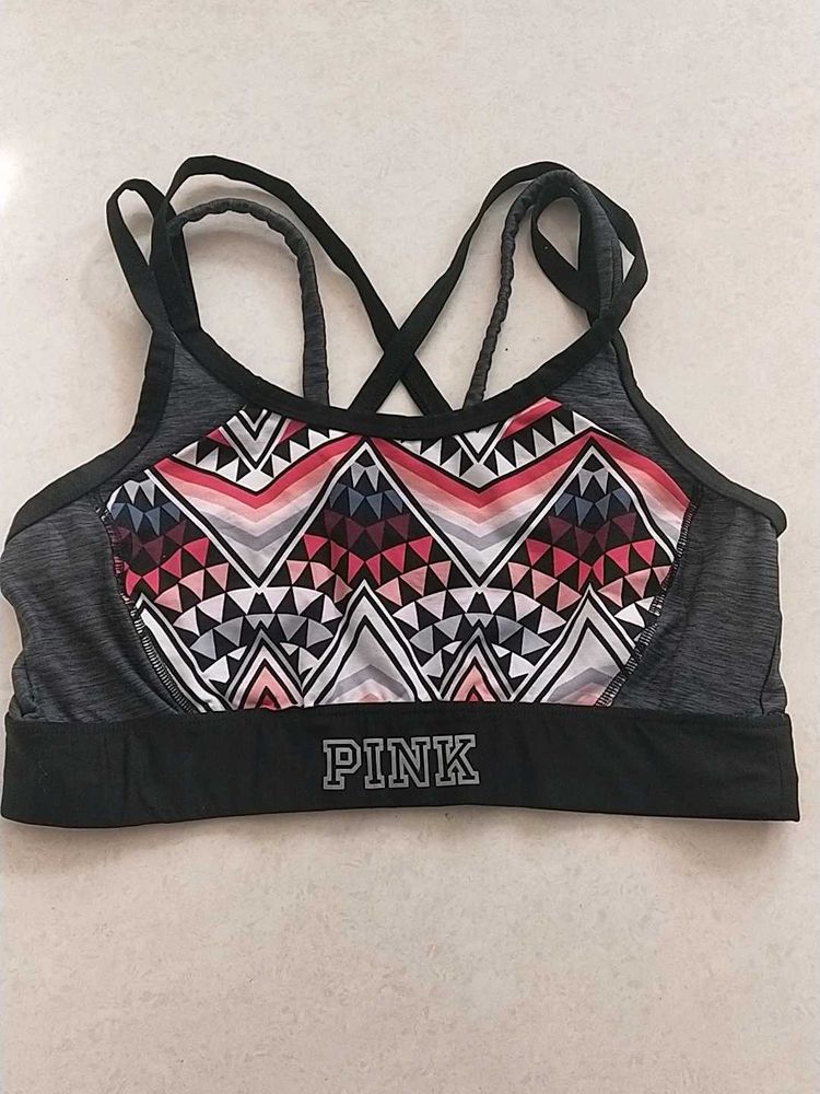 PINK Geometric Sports Bra