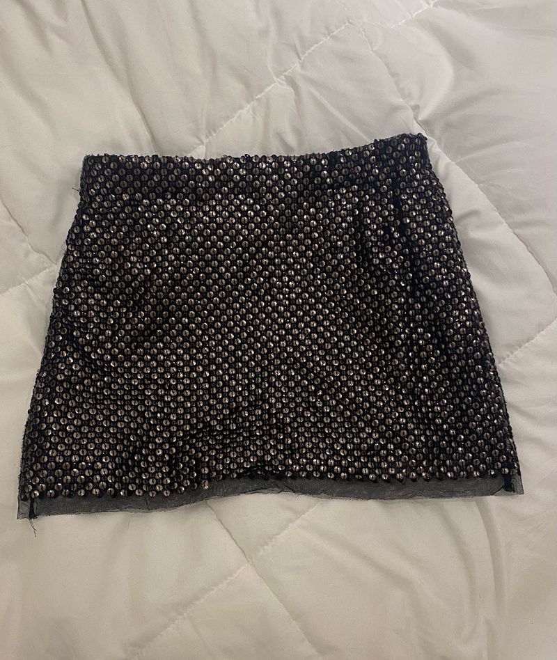 zara sexy sequins mini skirt