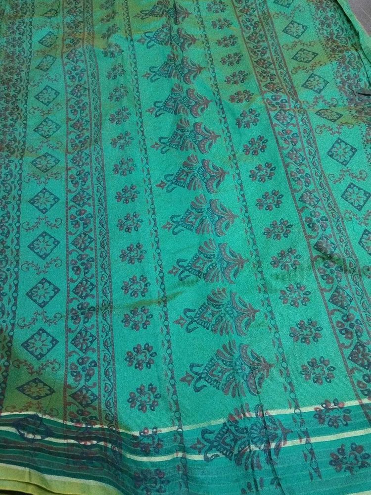 Block Print Cotton Saree
