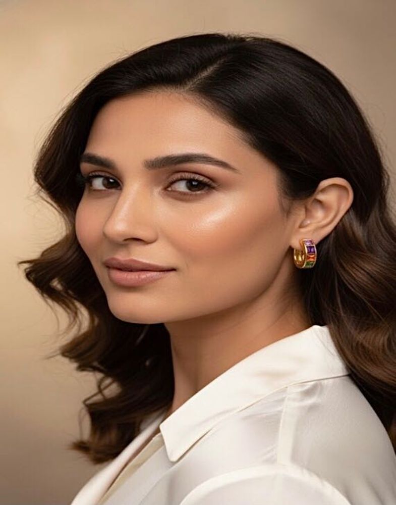 18k Gold Plated Gemstone Earrings 💎