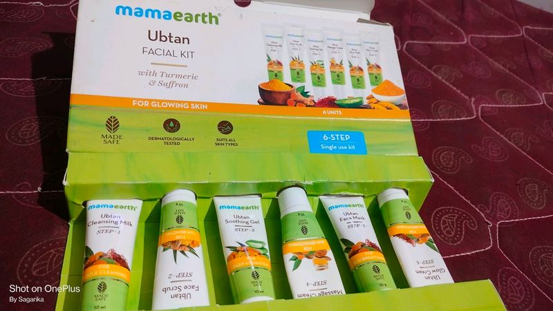 Mama Earth Ubtan Facial Kit And Littles Baby Wipes