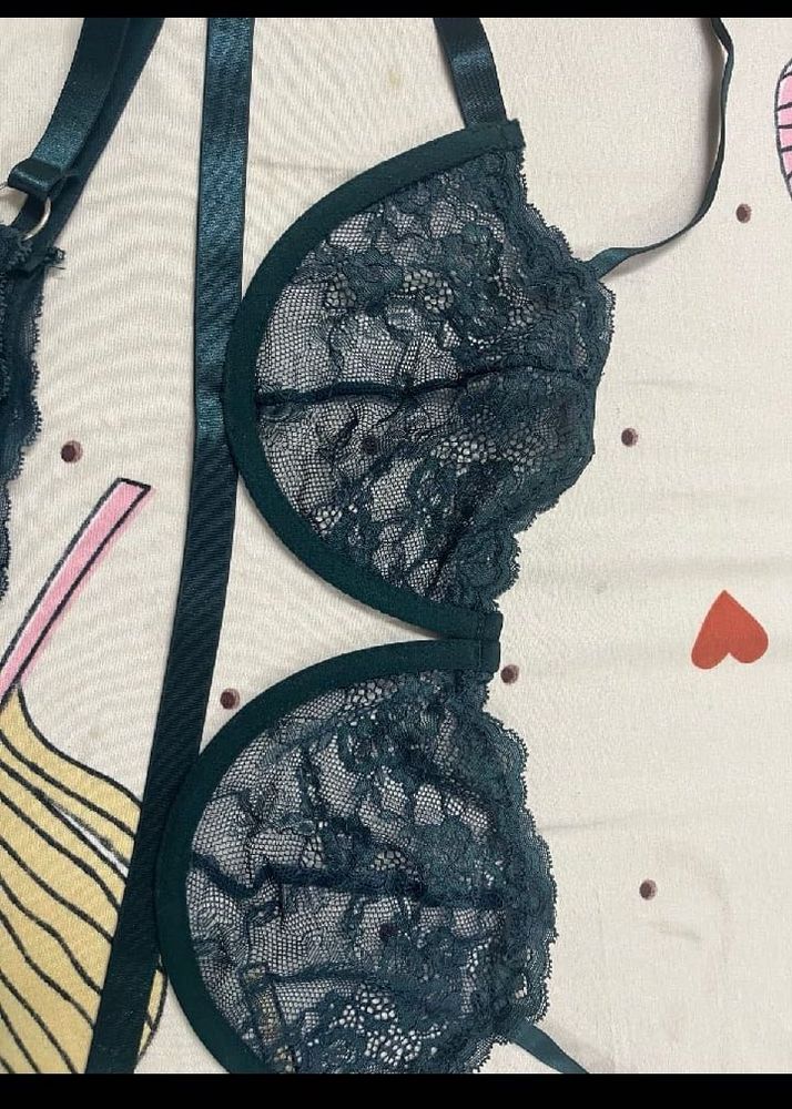 Savana Green Lace Bra