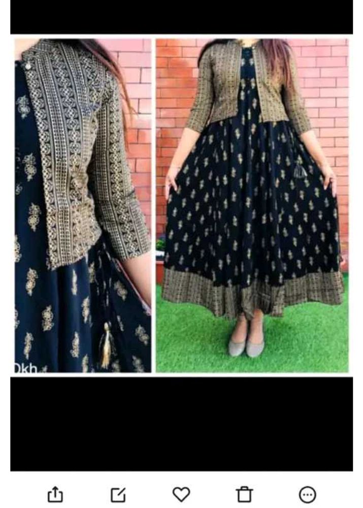 Elegant Black &amp; Gold Kurta With Jacket
