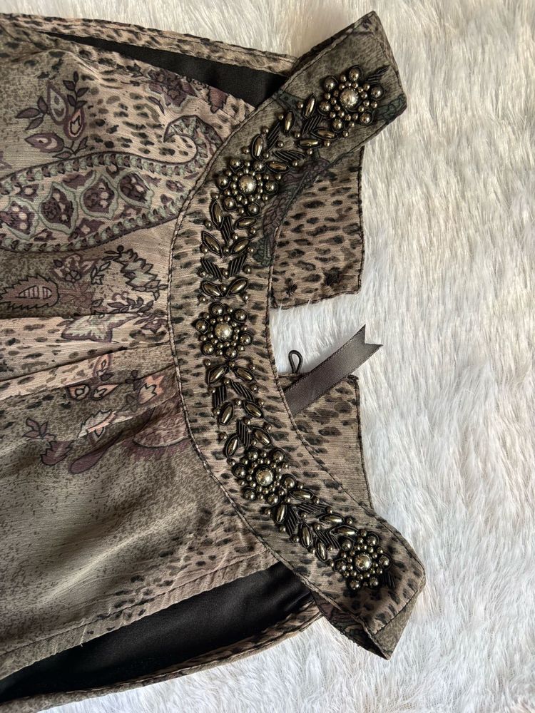 Elegant Paisley Print Dress