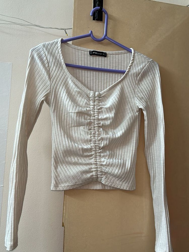 White Fitted Top