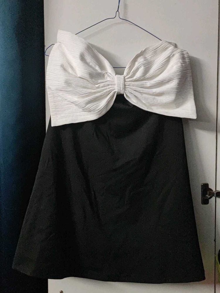 Chic Black &amp; White Party Dress