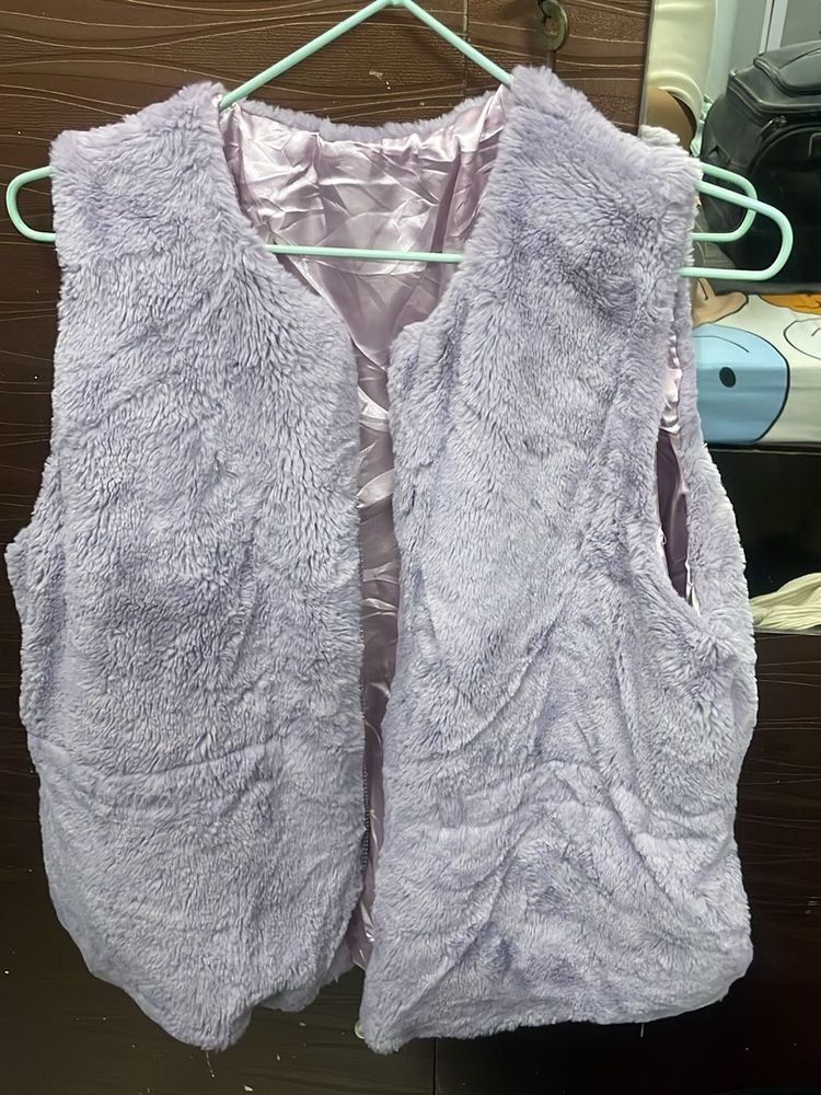 Fuzzy Purple Vest