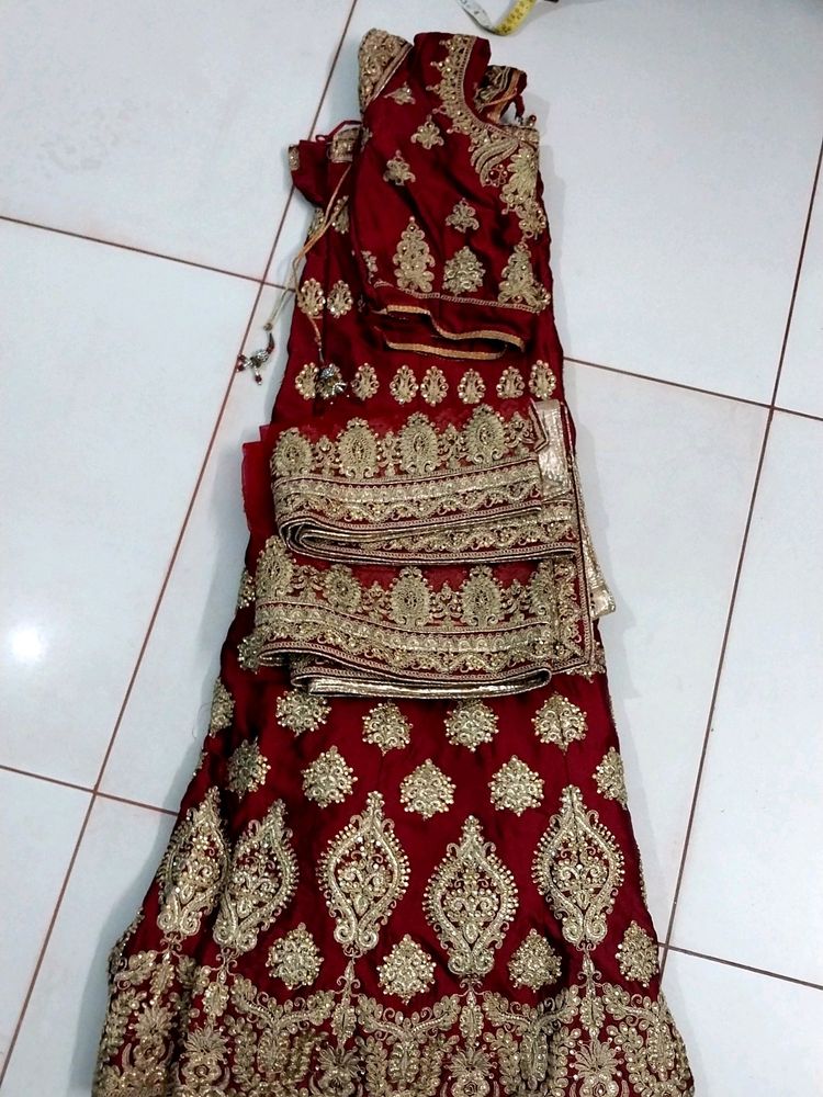 Dark Red Lehenga