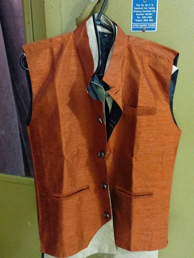 Stylish Sleeveless Ethnic Jacket