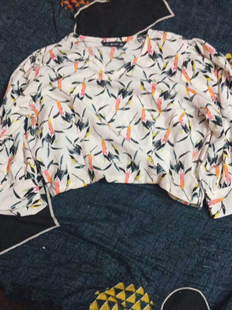 Floral Print Crop Top