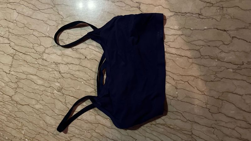 Navy blue swimsuit top