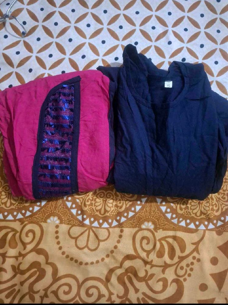 Pink &amp; Blue Casual Top Bundle