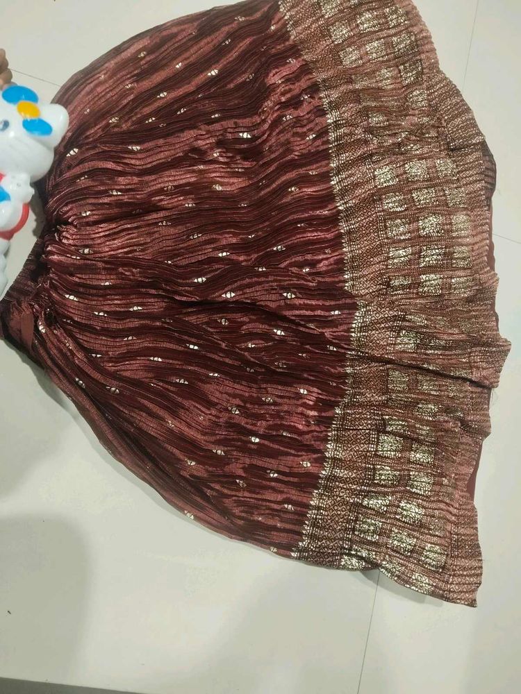 Elegant Maroon Ethnic Skirt