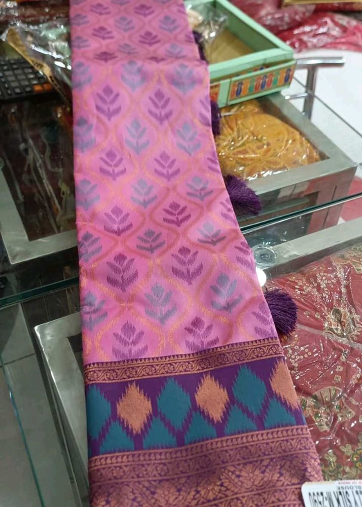 Pink Patterned Saree