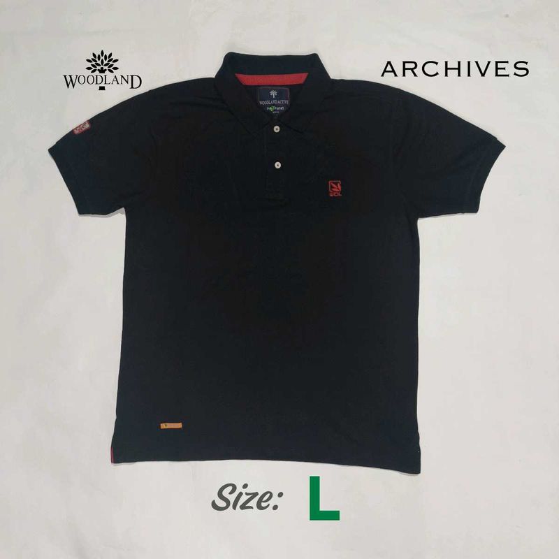 Woodland Black Polo T-shirt