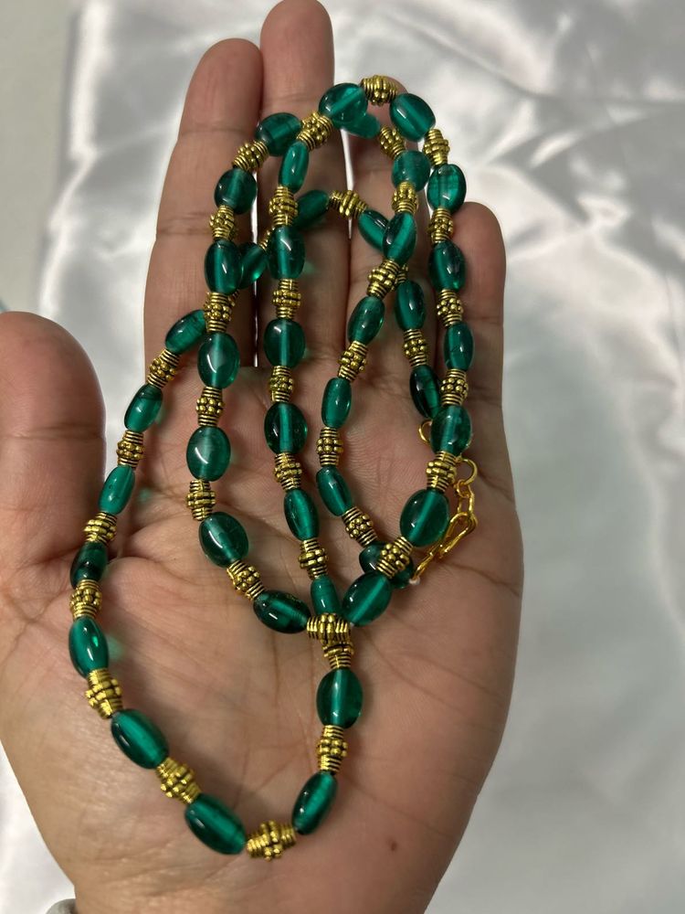 Emerald Green Beaded Necklace