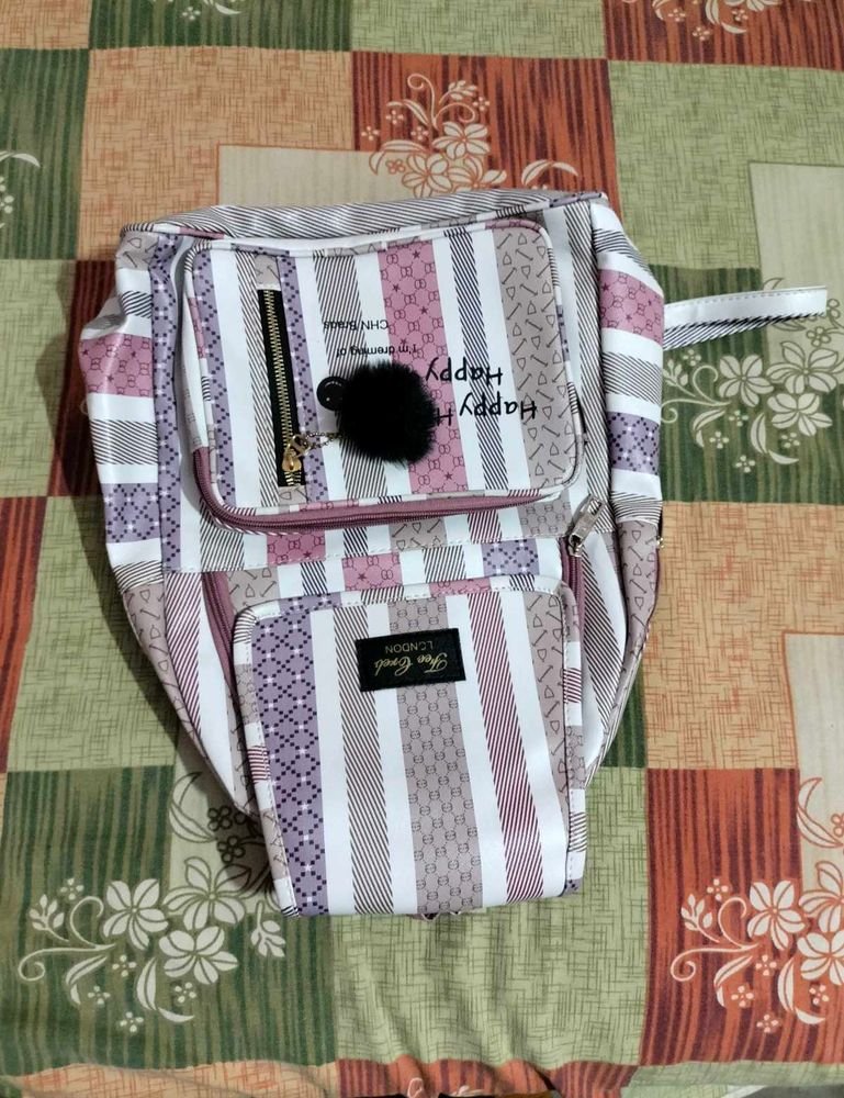 Striped Backpack