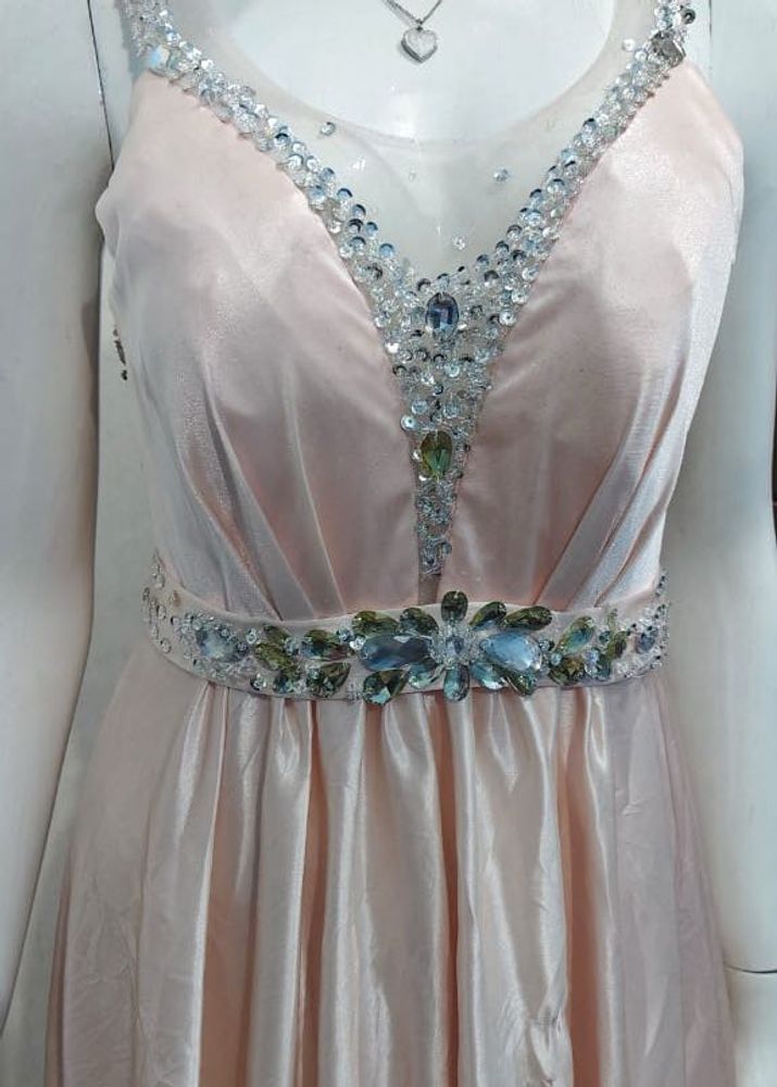 Elegant Pink Embellished Dress