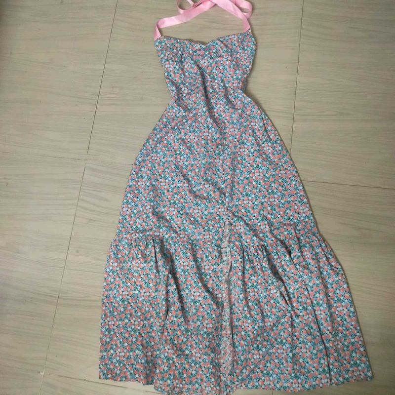 floral sleeveless dress