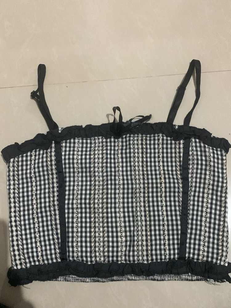Checkered Crop Top