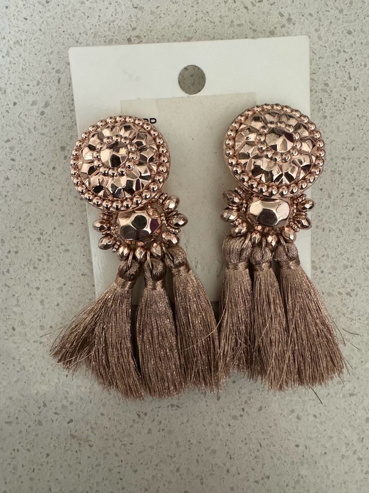 H&amp;M Rose Gold Tassel Earrings