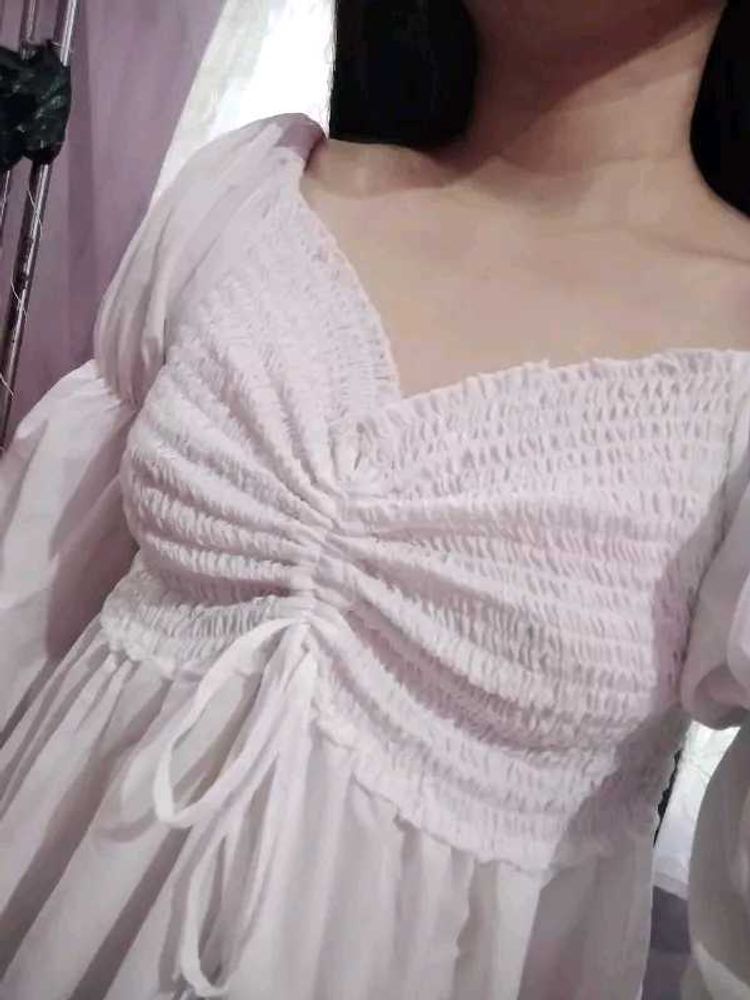 White Flowy Dress 🦢