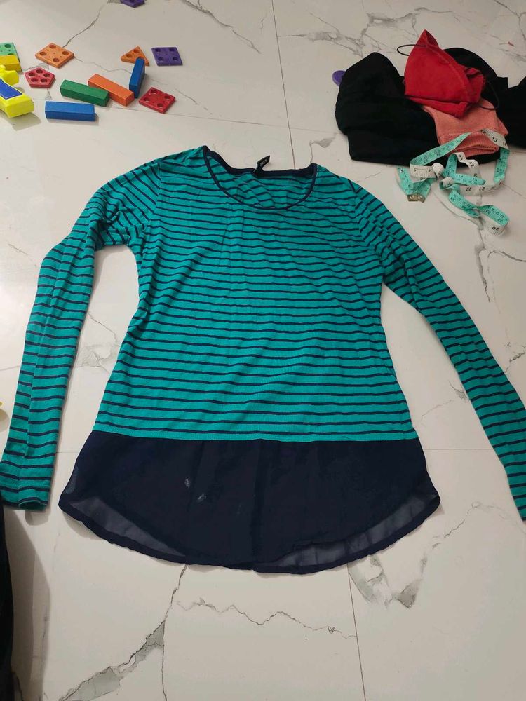 Max Striped Long Sleeve Top