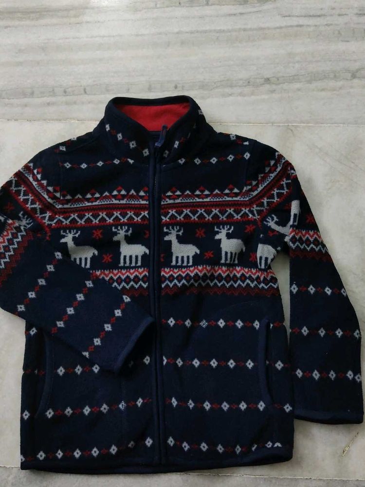 Cute Patterned Fleece Jacket