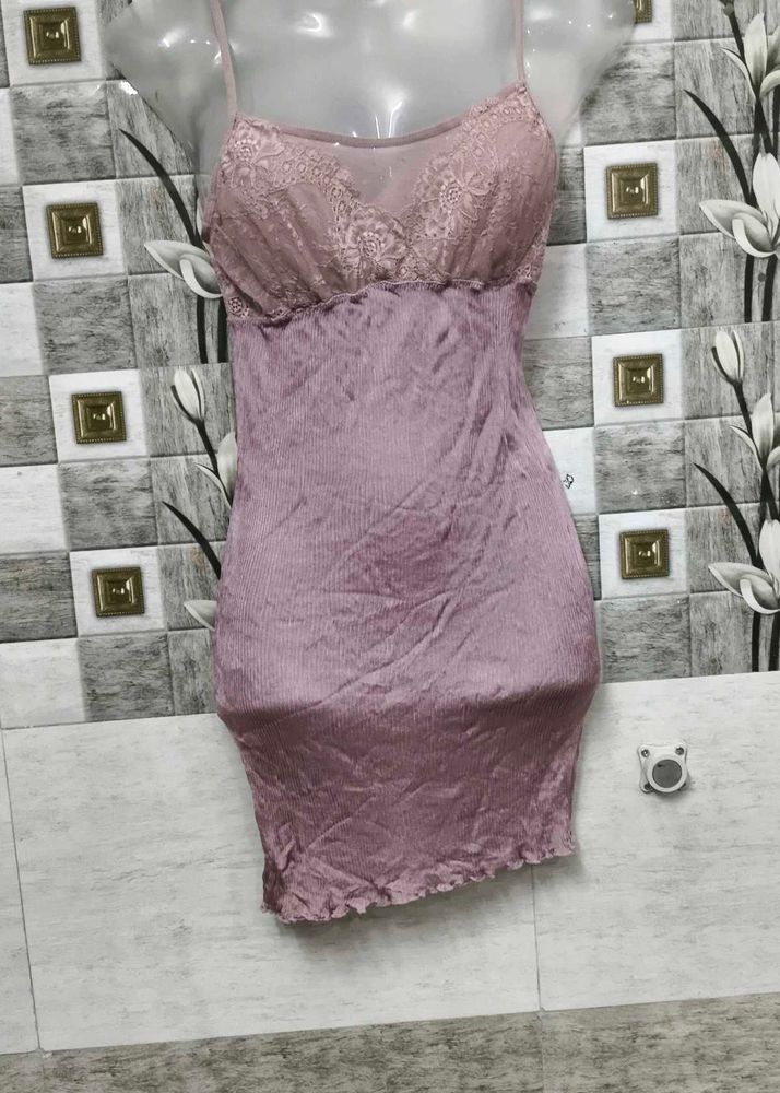 Lace Trim Cami Slip Dress