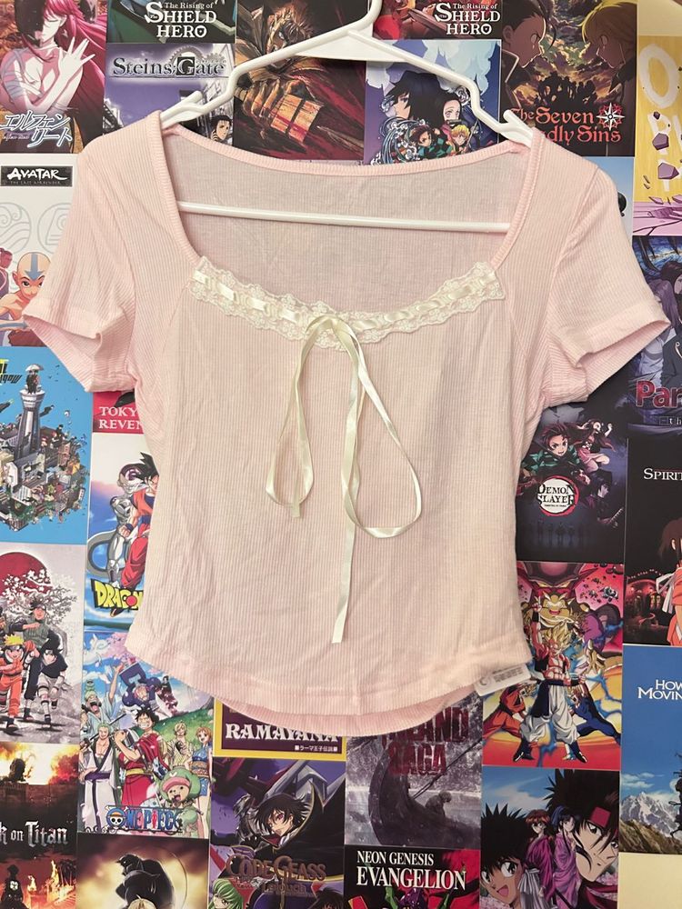 Baby Pink Cute Girly Top