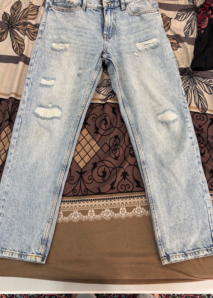 Ripped Light Wash Jeans