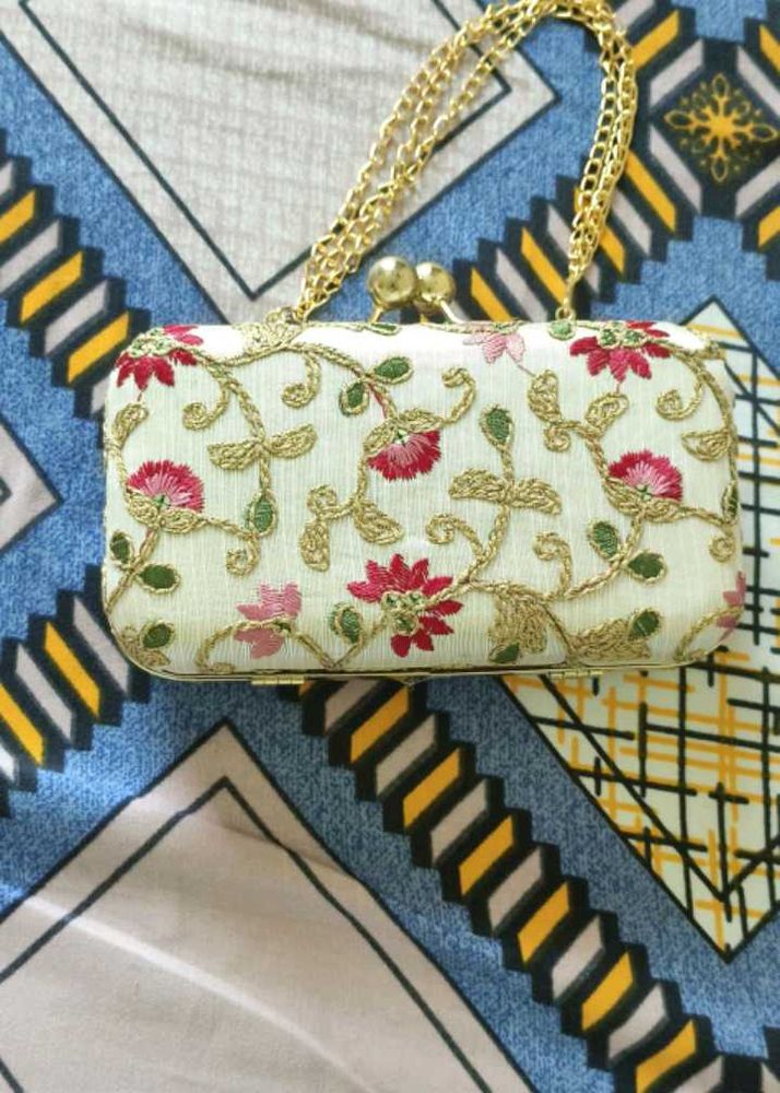 Embroidered Clutch