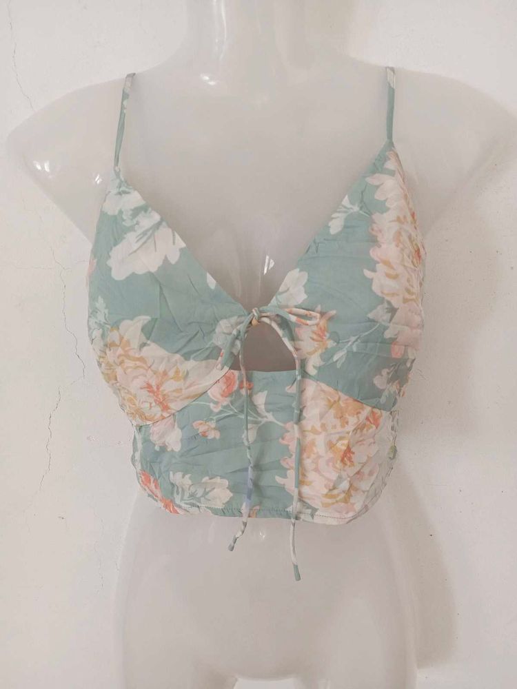 Floral Print Crop Top