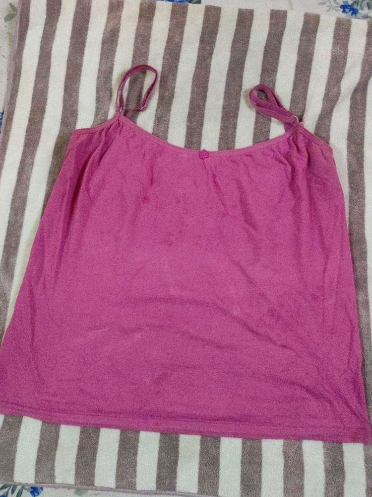New Solid Pink Camisole Slip