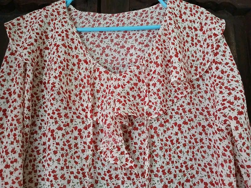 Floral Ruffle Blouse