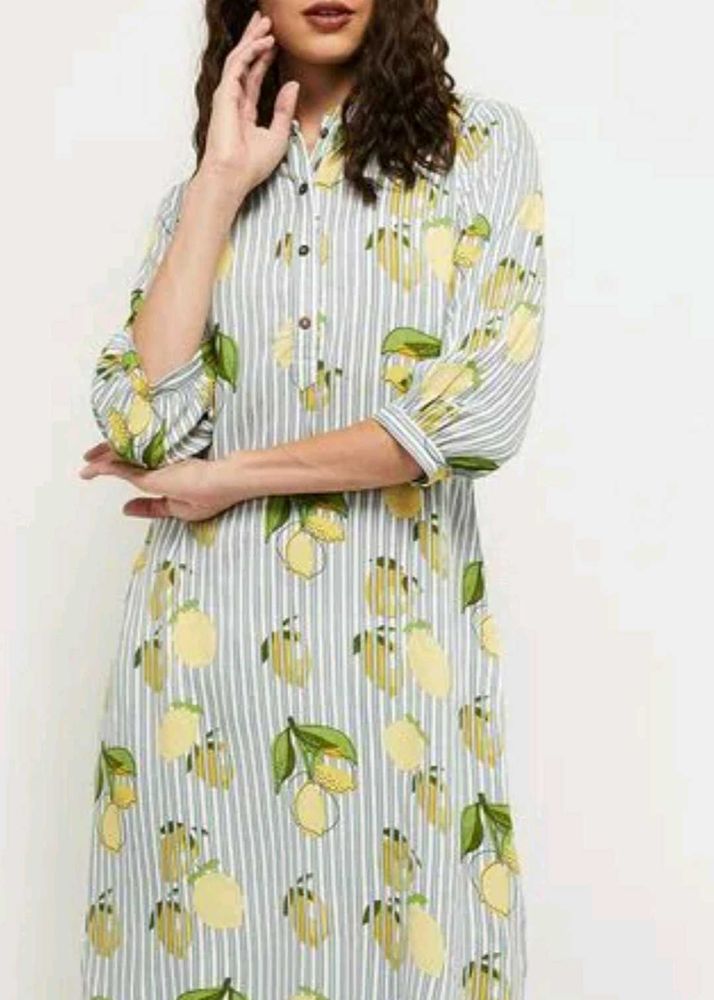 Max Stripped Printed Kurti