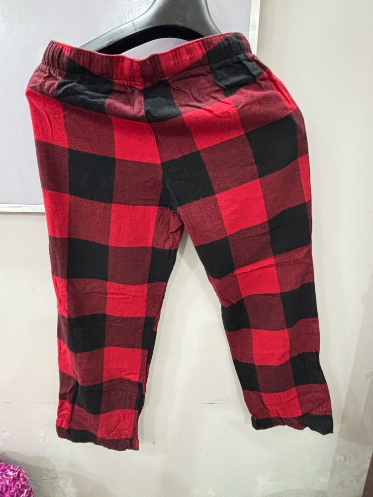 2 Warm Pajama In Check Design Small Size