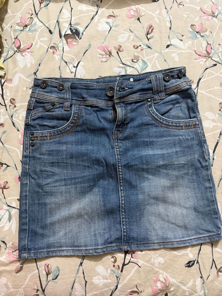 Denim Mini Skirt