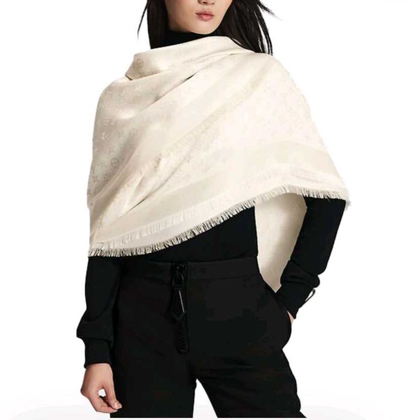 Louis Vuitton Silk Scarf ( Muted White)