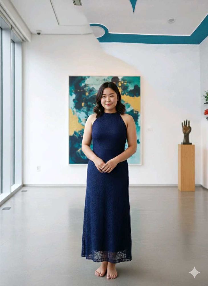 Elegant Navy Blue Maxi Dress