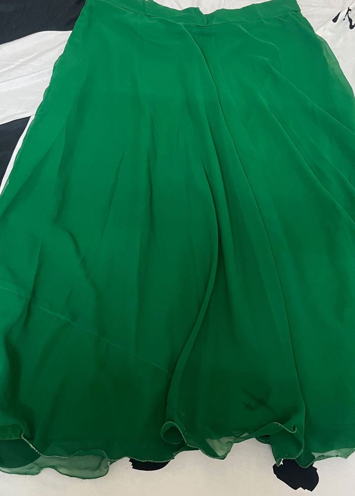 green skirt or lehenga