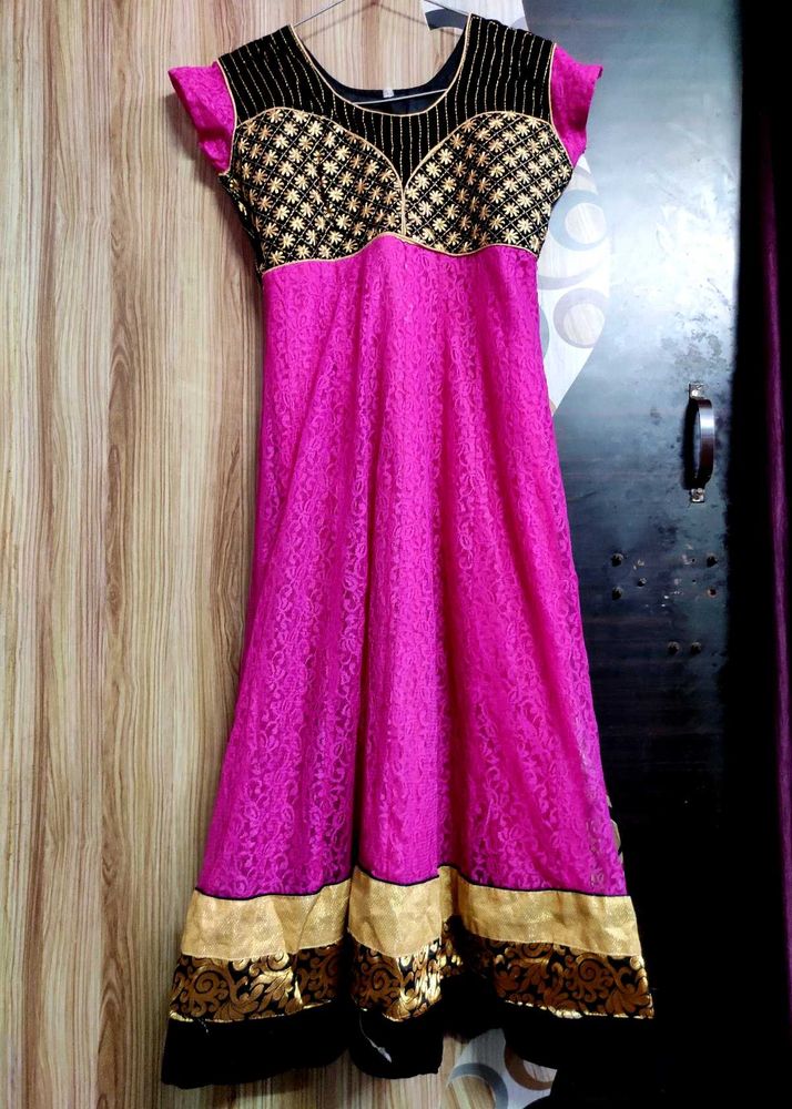 Pink Anarkali Suit Set