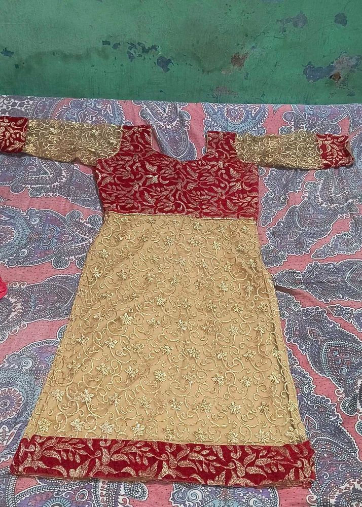 Red &amp; Gold Kurti