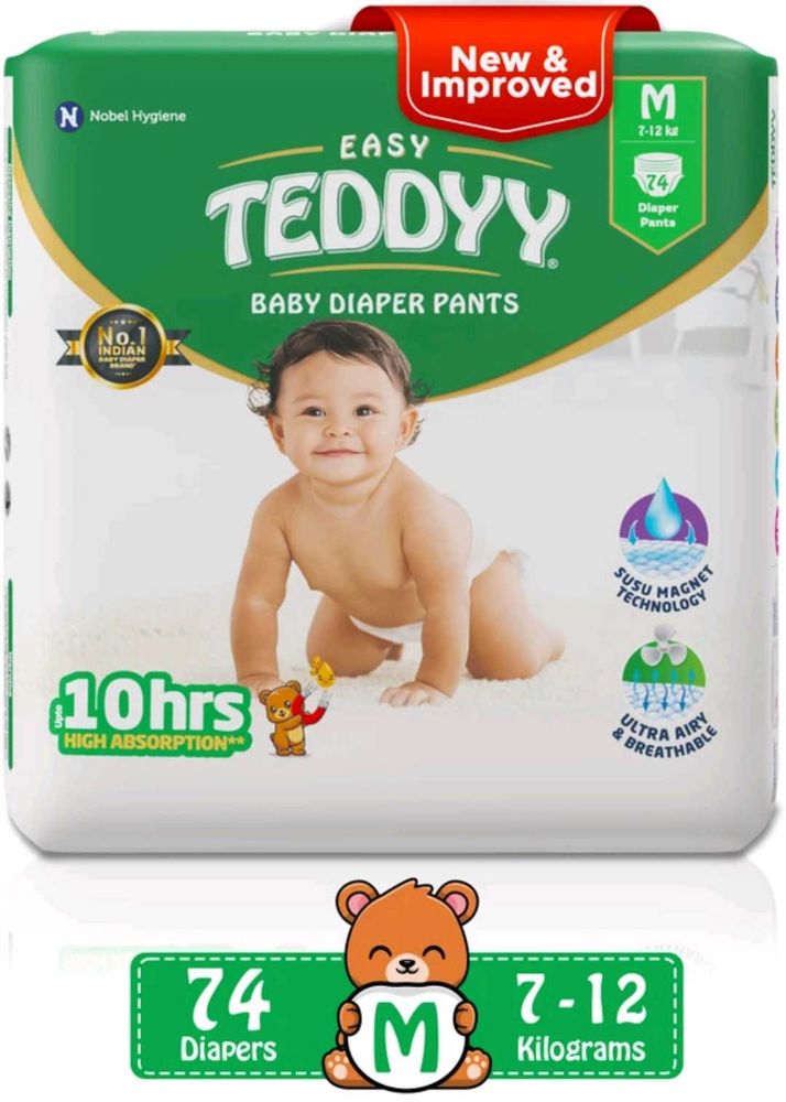 Easy Teddyy Baby Diaper Pants - M