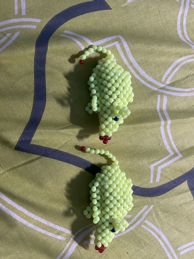 Beaded Mouse Figurine Set