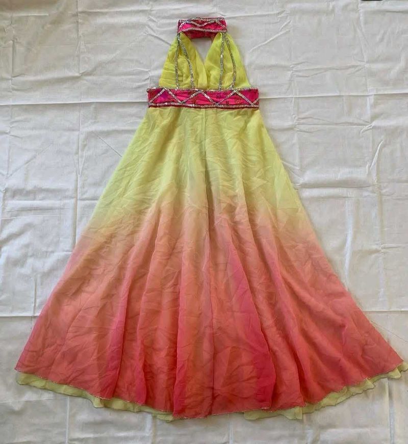 Two Toned Ombre Halter Kurti Dress