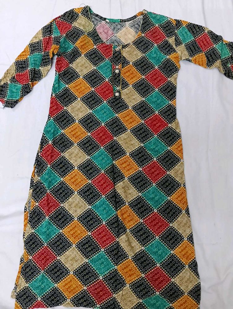 Printed Multi Colour Kurti