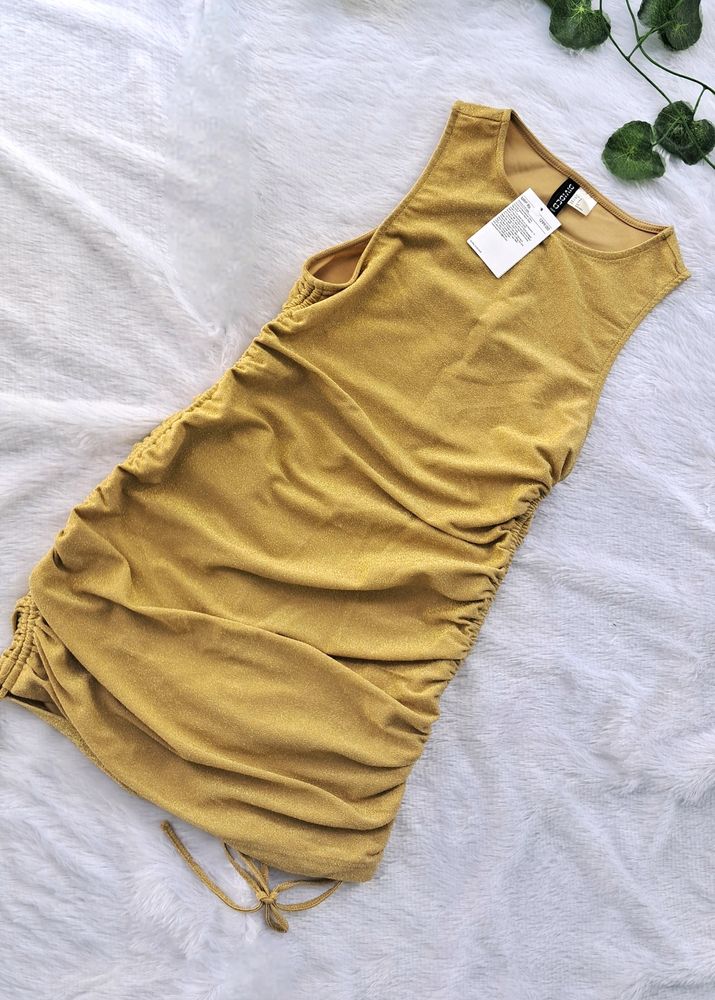 H&amp;M Glittery Drawstring Dress